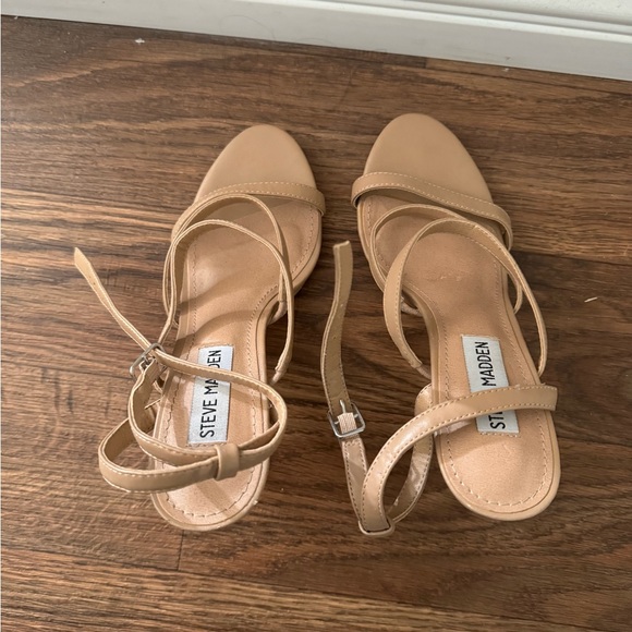 Steve Madden Strappy Nude Heels - Picture 2 of 8